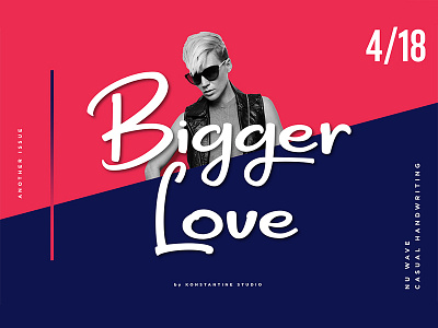 Bigger Love - Clean Handwriting Font branding demo download font fonts hand lettering logo script typeface typography vector