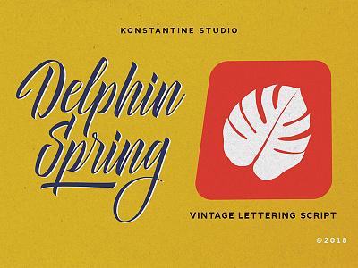 Delphin Spring - Vintage Script Font