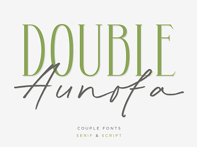 Double Aunofa - Couple Font branding demo download font fonts hand lettering logo script typeface typography vector