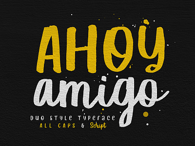 Ahoy Amigo - Duo Fonts assets branding creativemarket download font fonts hand lettering lettering resources script typeface typography vintage