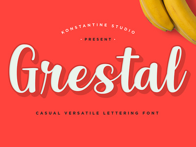 Grestal - Casual Lettering Font assets branding download font fonts free freebies hand lettering lettering logo resources script typography vector