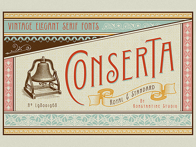 Conserta - Vintage Display Font assets branding classic download font fonts lettering logo resources typeface typography vintage
