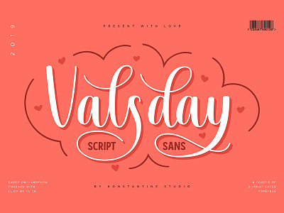 Valsday - Script and Sans Serif Fonts assets branding casual download feminine font fonts resources sans serif script typeface typography valentine