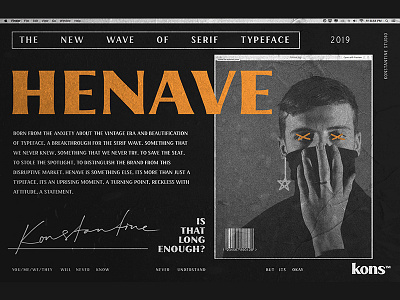 HENAVE - Strong Display Serif Font