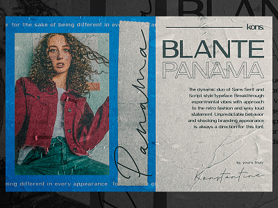 BLANTE PANAMA - Duo Sans Serif and Handwriting Fonts