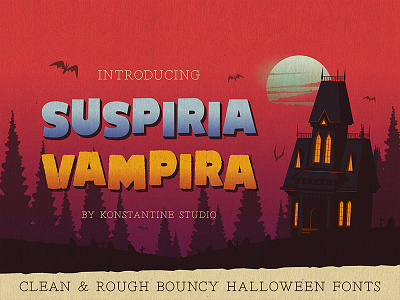 SUSPIRIA VAMPIRA - Bouncy Fonts book branding casual display download font game halloween horror typeface typography ui ux