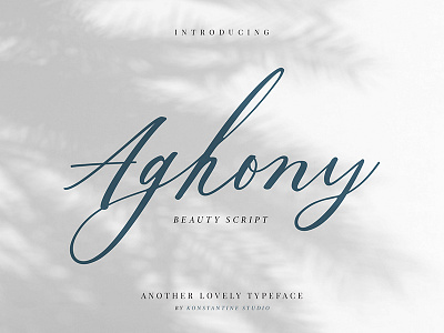 Aghony - Beauty Script branding calligraphy font fonts lettering logo resources script typeface typography