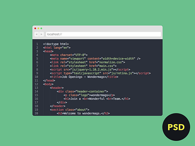 Browser Source Code PSD