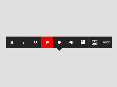 Wondermags Text Edit Popup black clean design flat icons interface pixel red ui ux