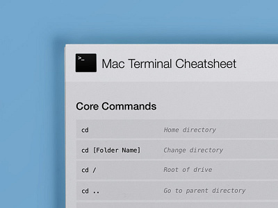 Mac Terminal Cheatsheet apple cheat cmd command freebie mac osx print sheet terminal