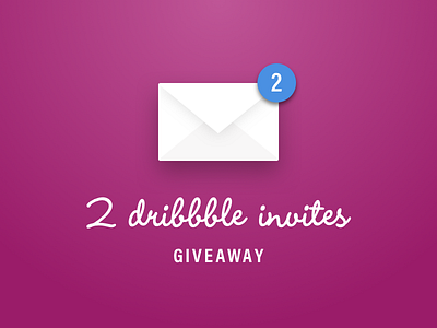 2 Dribbble Invites Giveaway dribbble giveaway gradient icon invite invites mail notification