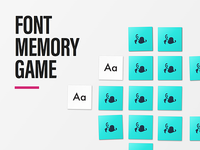 Font Memory Game animation font game memory type typeface typography ui ux web design
