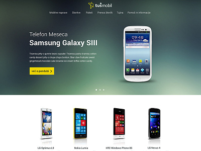 Tusmobil Homepage Redesign blur carrier clean design homepage mobile phone redesign simple tusmobil web