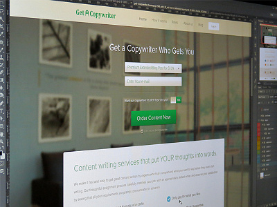 Get A Copywriter blog copywriter dropdown form icons order post price purchase ui ux words