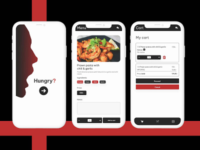 Simple restaurant UI creativity design illustration restaurant ui ux