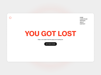 Daily Ui — "404 Page" 404 404page desktop ui