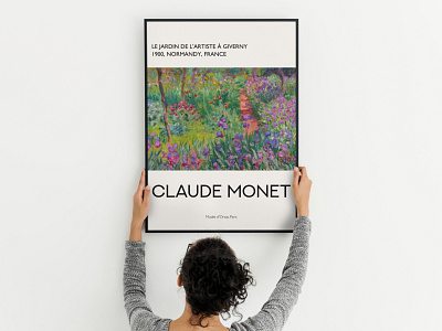 Poster claude monet design figma graphic design painting poster typography