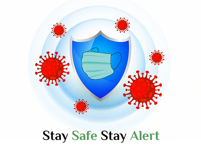 Covid Safety Alert Post branding design graphic design illustration vector