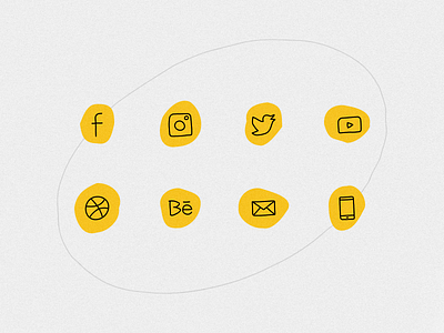 Hand drawn social icons (FREE)