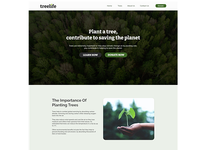 treelife, a donation page for planting trees