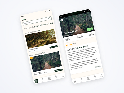 NWT Case Study - Forest site and trail app app case study mobile trail ui