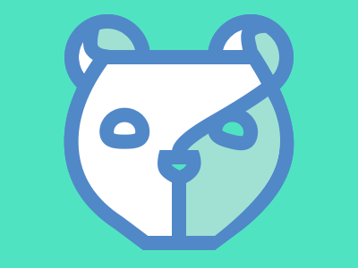 Teal Bear Logo bear blue logo oso teal