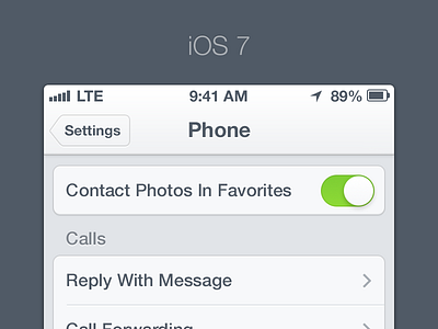 iOS 7 - Settings