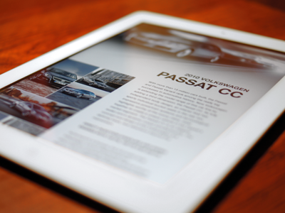 iPad App cars ipad magazine print