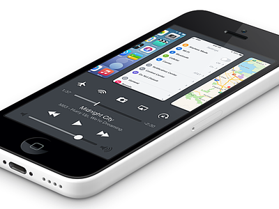 iOS 8 - Mission Control 8 app control center ios iphone mission control multitasking notification center ui