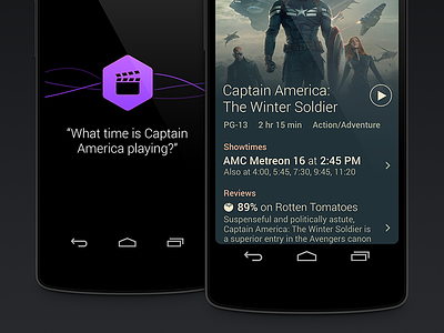 Voice Search android app mobile movie search showtimes voice