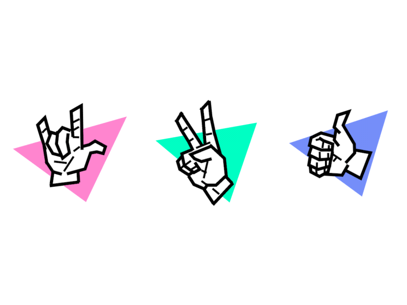 Snapchat Animated Stickers - Hand Gestures ✌️ by V5MT on Dribbble