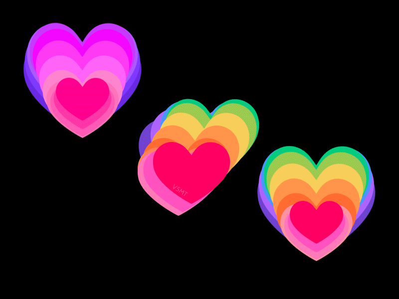 Rainbow Hearts Giphy Stickers By V5mt On Dribbble