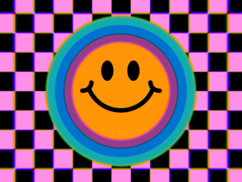 Rainbow Smiley Face GIF Sticker