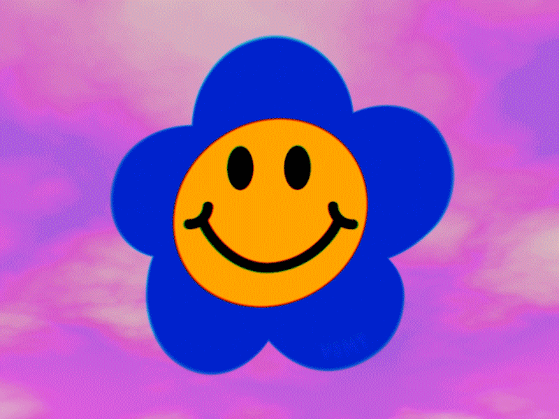 Smiley Flower GIF Sticker