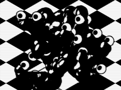 Nightmare #8 2d animation cartoon design gif glitch graphics monochromatic motion vfx video