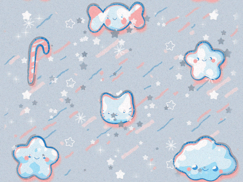 Happy Pttrn ❄️🌠 design gif graphic happy holidays illustration kawaii loop motion snow winter xmas