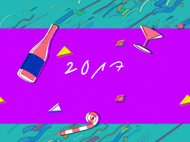 Happy 2017! 🎉 2016 2017 design gif happy motion new year