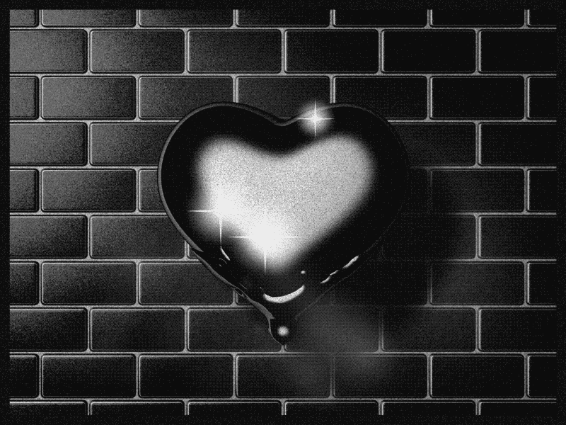 Dripping Black 💖 animation design gif heart loop motion valentines