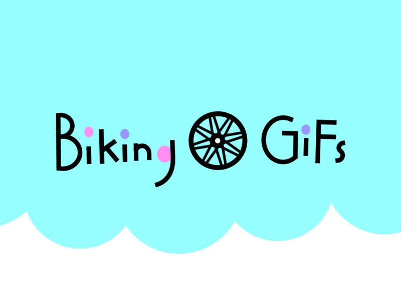 Biking Gifs Animated Title animated animation cartoon design gif lettering motion sticker type typogaphy