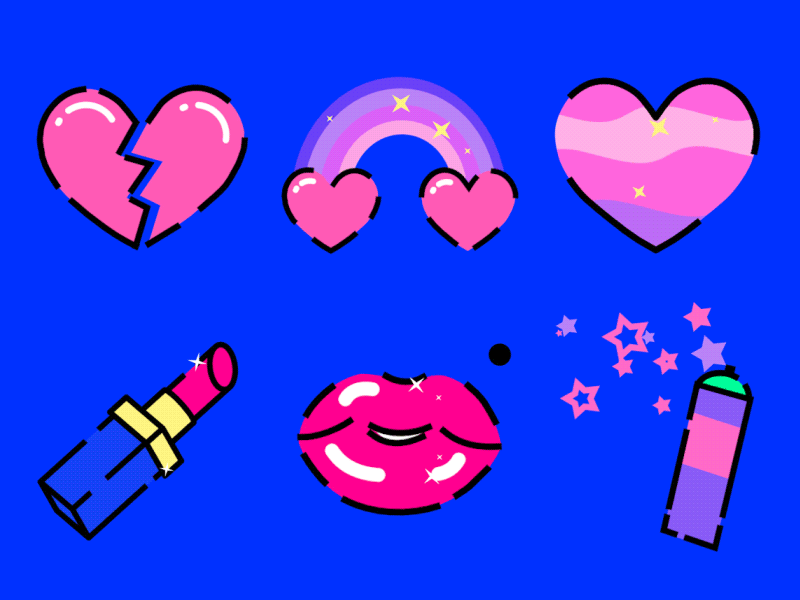 Snapchat Animated Stickers Sample by V5MT on Dribbble