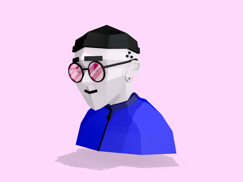 LowPoly Dude #1 3d 3d art animated animation boy character design dude gif illustration lo poly loop loop animation lowpoly modeling motion motion animation motiongraphics pink swag