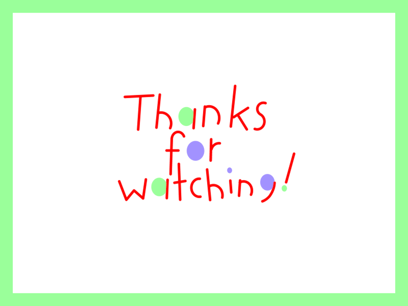 "Thanks For Watching!" lil ani banner 2d animated animation design gif illustration lettering loop motion motion animation sketch title design type type art typography ui ux