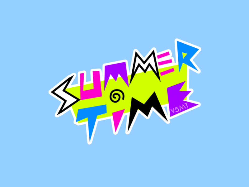 Summertime #2 animated animated sticker animated type branding design digital sticker gif giphy sticker illustration instagram stories lettering loop motion animation motion design snapchat stickers sticker sticker pack ui ux vector