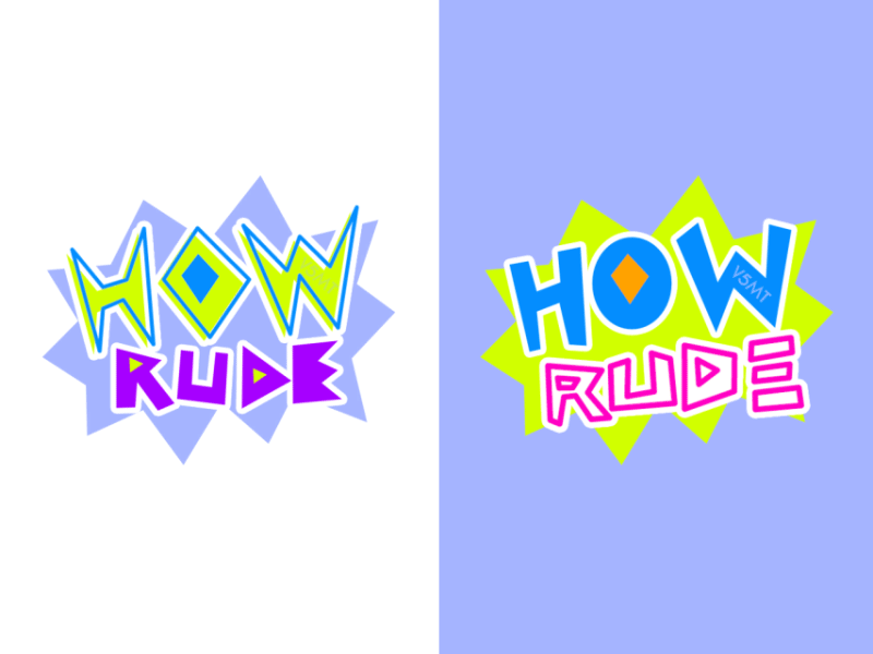 How Rude 90s Vibe Stickers animated animated sticker animated type animation branding design digital sticker drawing gif giphy sticker illustration instagram sticker lettering motion motion animation snapchat sticker social media marketing typography ui ux