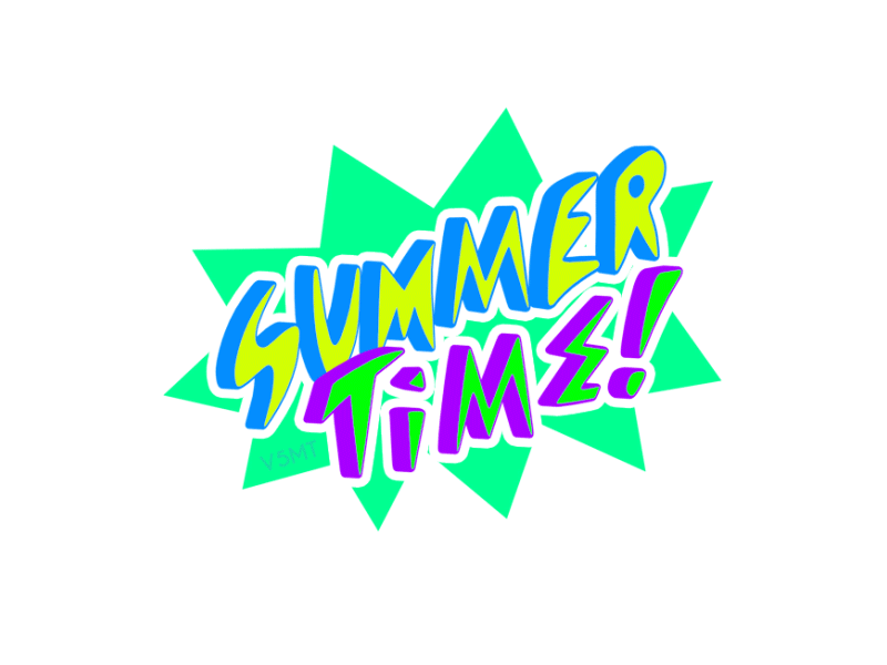 SummerTime #3 animated animated sticker animation branding design digital sticker gif giphy illustration lettering loop motion motion animation socialmediamarketing typography