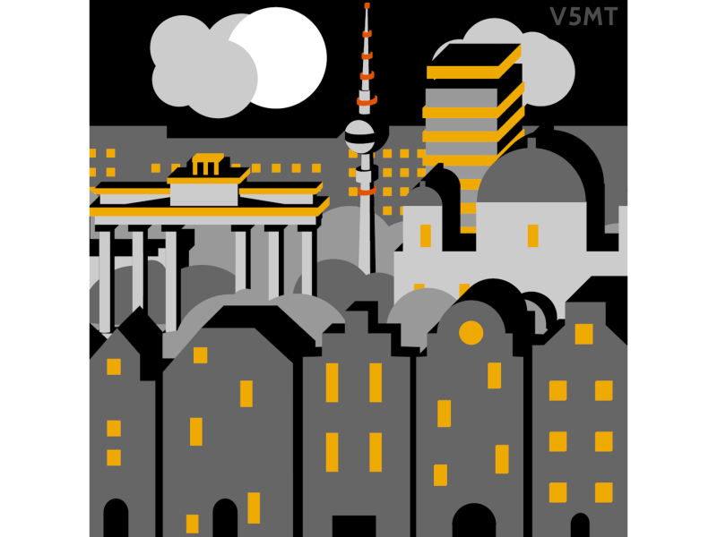 Berlin Night ✦Lights✦ 2d 3d animated animated illustration animation architecture berlin cartoon cityscape design design art gif gif animation gif artist illustration loop motion motiongraphics vector vector animation