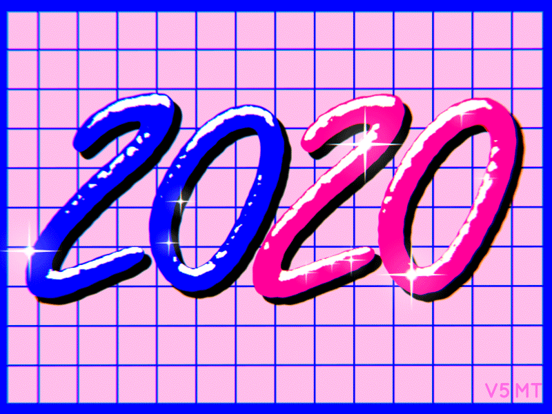 Bye 2k19, hello twenty twenty｡.★.* 2020 2d 3d animated animated sticker animation design gif giphy sticker happy new year illustration instagram stories lettering loop motion motion animation motion graphics social media typography art ui ux