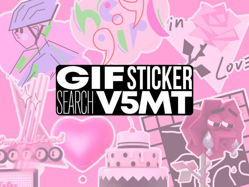 GIF & Sticker Search: V5MT 2d 3d animated animated lettering animated type animated typeface design digital stickers gif gif stickers giphy illustration instagram stories loop motion motion animation social media marketing stories stickers title design ui
