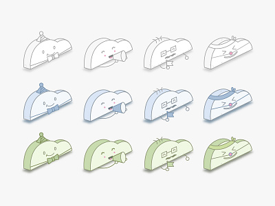 Cloud community cloud isometric