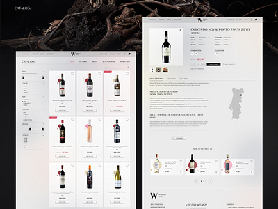 Wine shop web design online shop online store ui ux web design wine wine shop